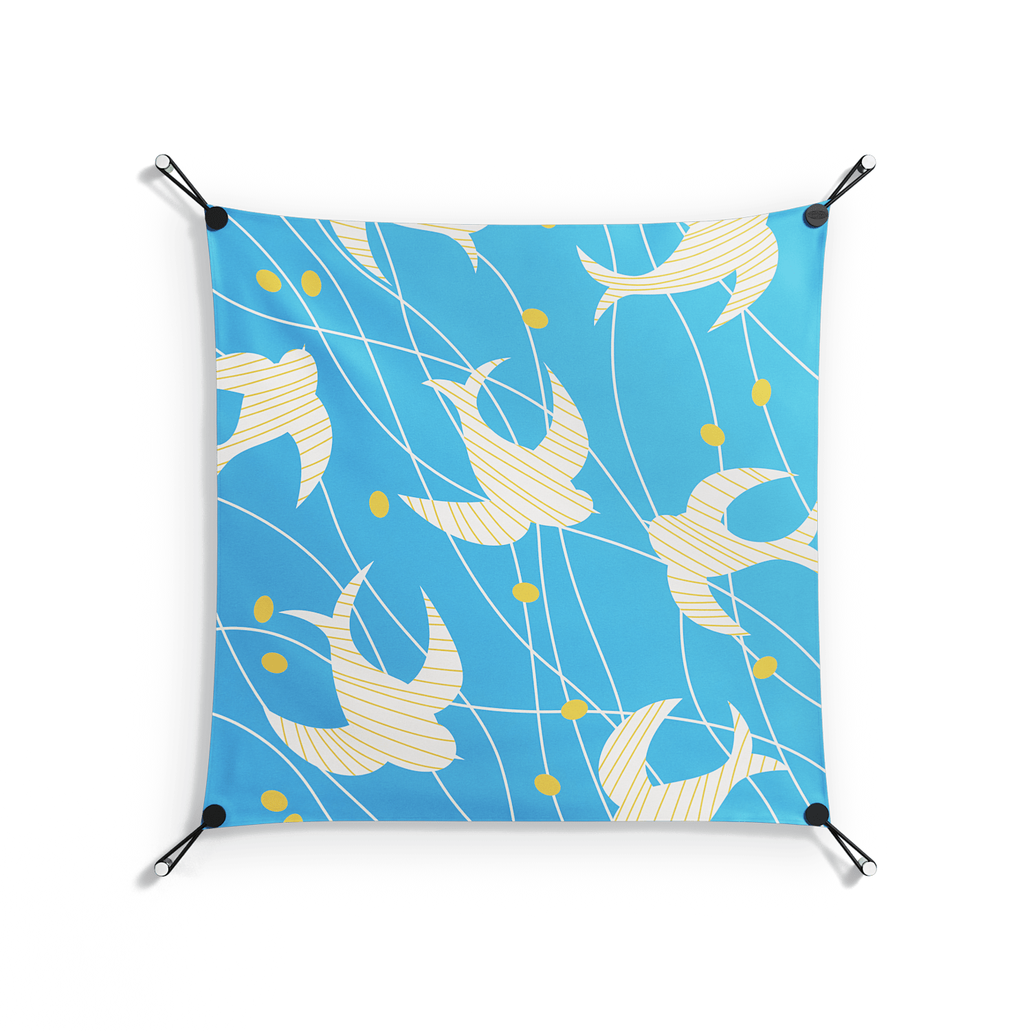 Birds B - Work On Wall - Heather Zhou - Orange - 70 x 70 cm