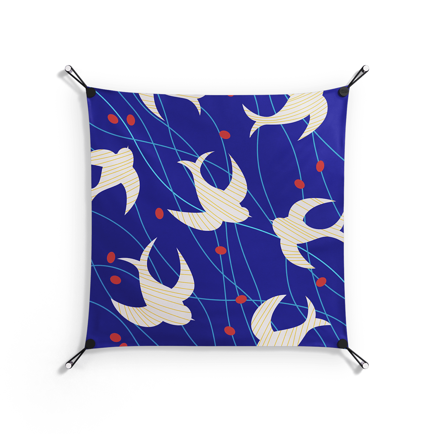 Birds A - Work On Wall - Heather Zhou - Black - 70 x 70 cm