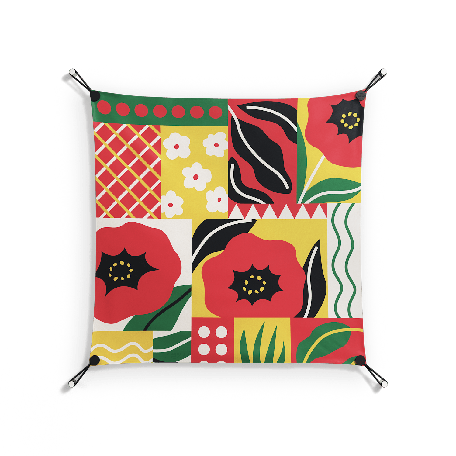 Flower C - Work On Wall - Heather Zhou - Orange - 70 x 70 cm