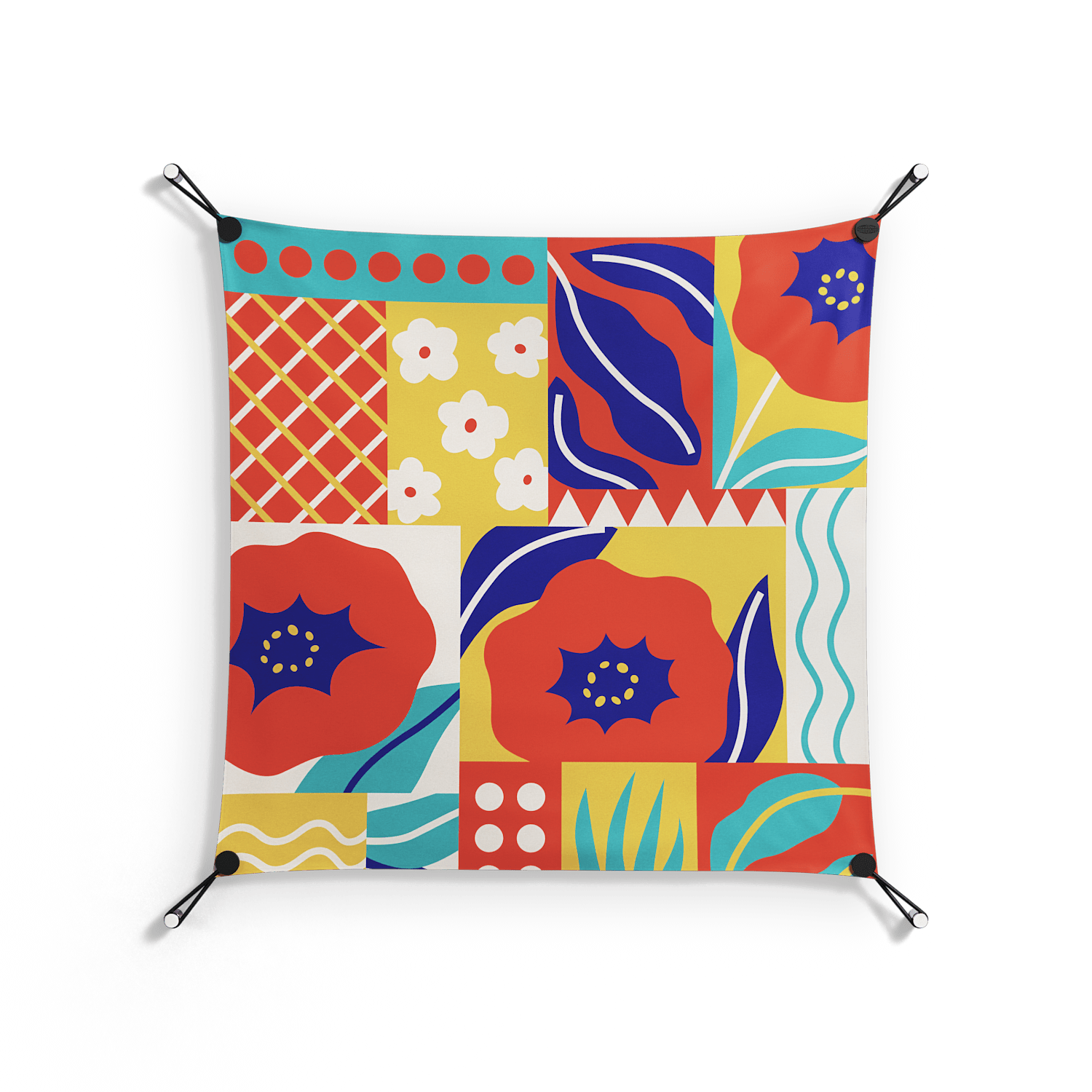 Flower A - Work On Wall - Heather Zhou - Silver - 70 x 70 cm