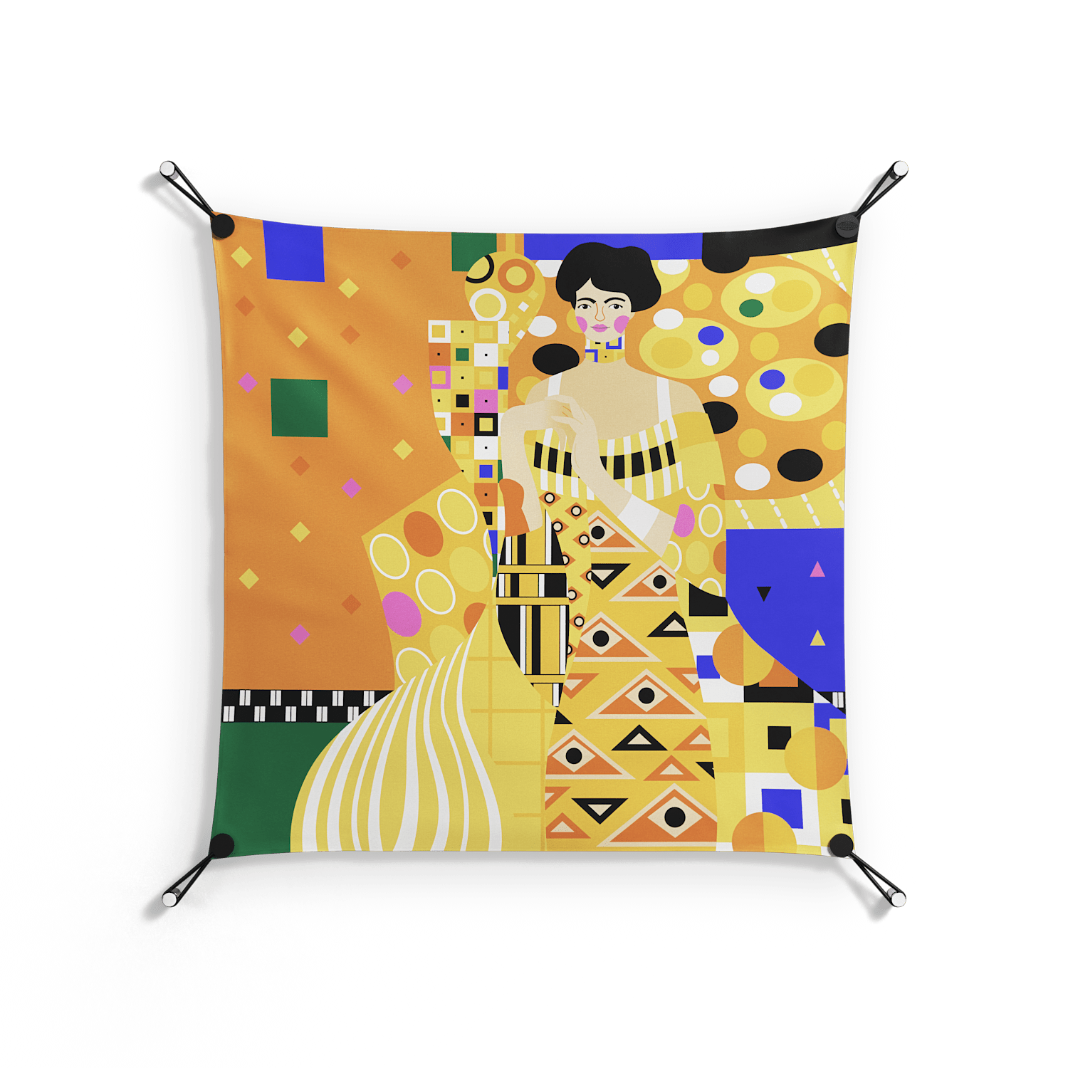 Klimt - Work On Wall - Heather Zhou - Orange - 70 x 70 cm