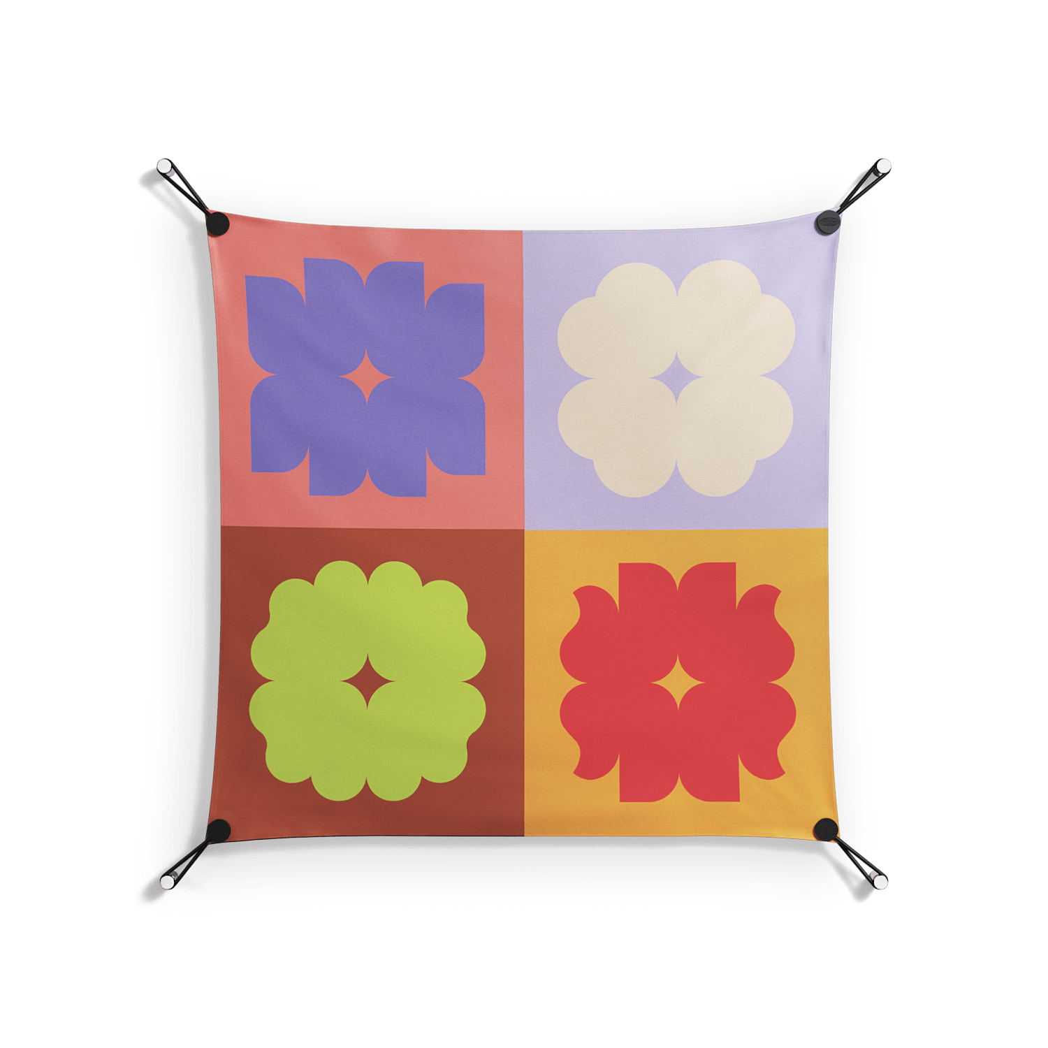 Flowers All - Work On Wall - Linus Lohoff - Black - 70 x 70 cm