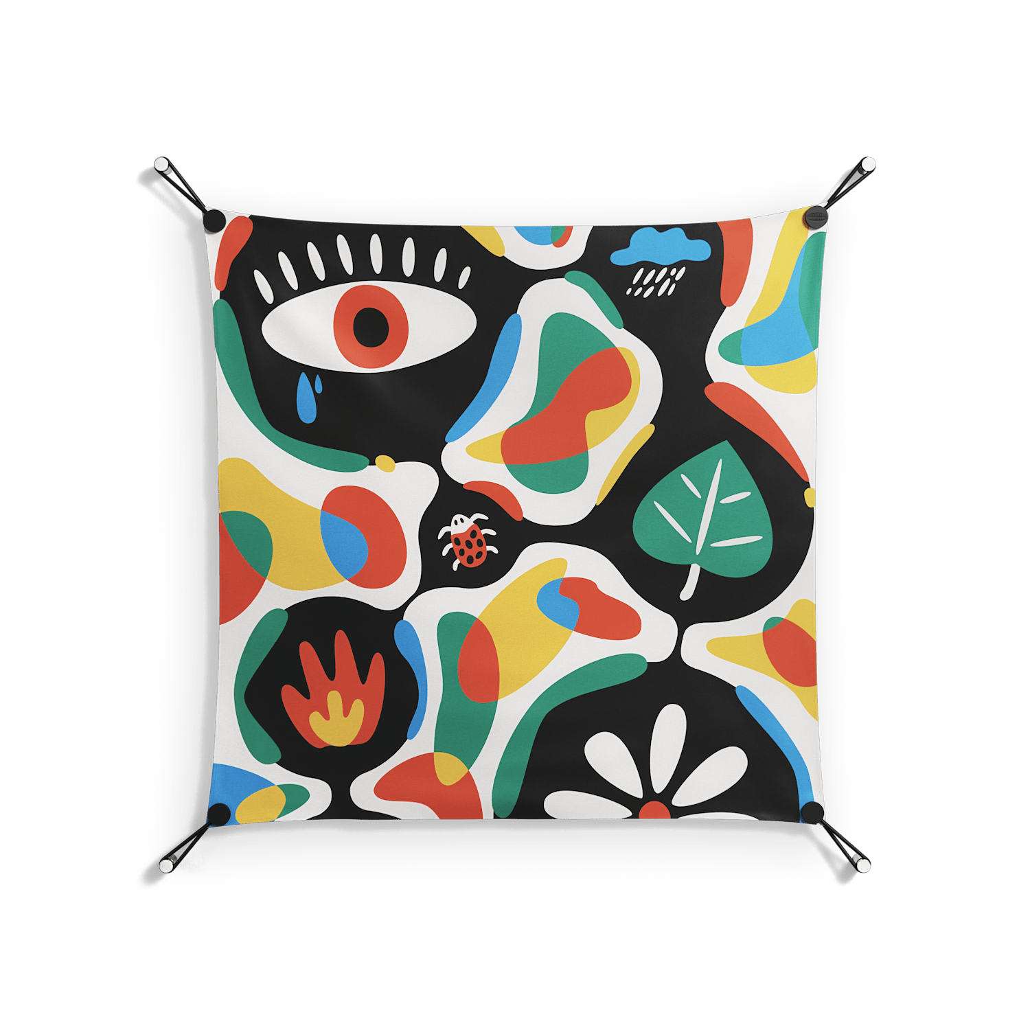 Alive - Work On Wall - Vratislav Pecka - Black - 70 x 70 cm