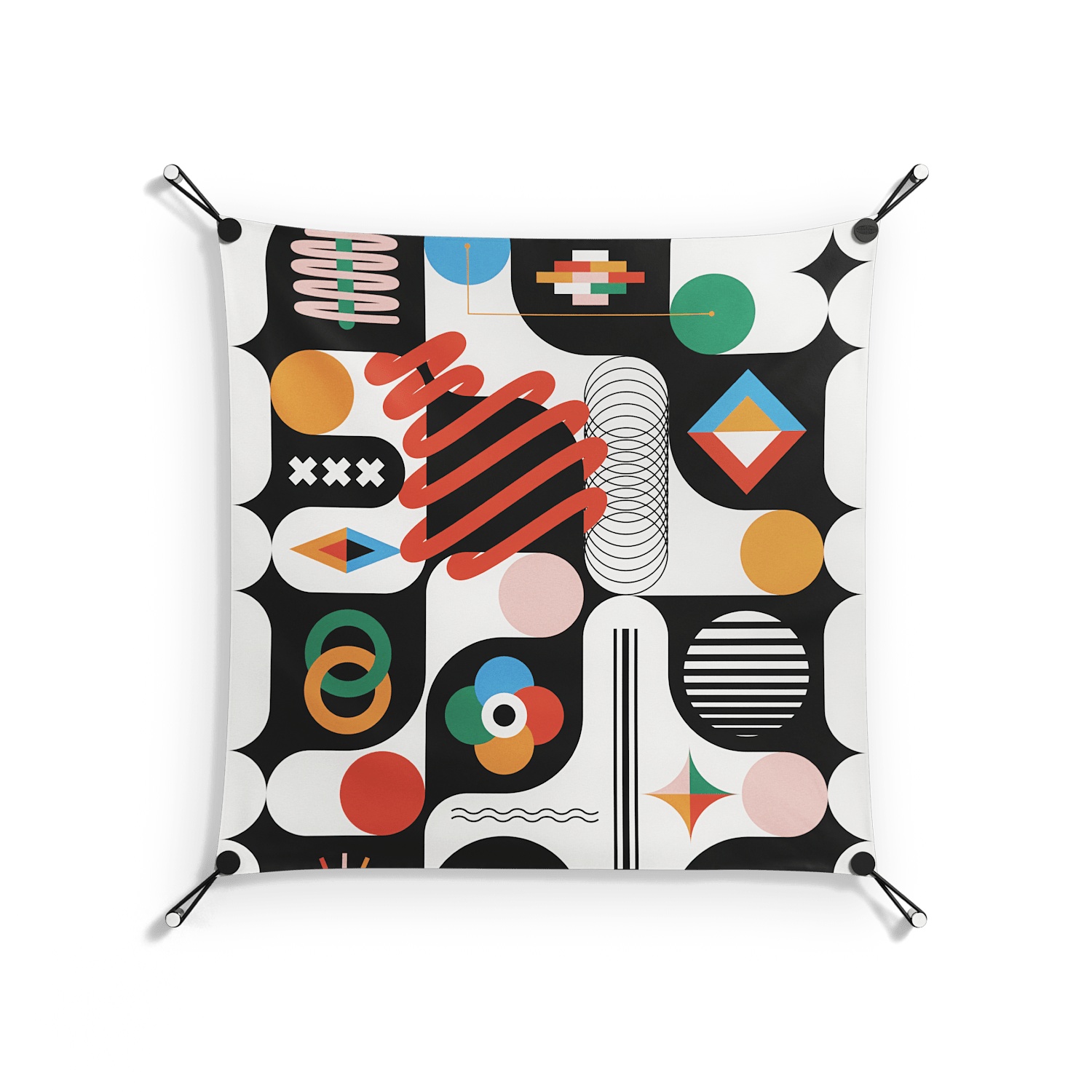 Connections - Work On Wall - Vratislav Pecka - Black - 70 x 70 cm