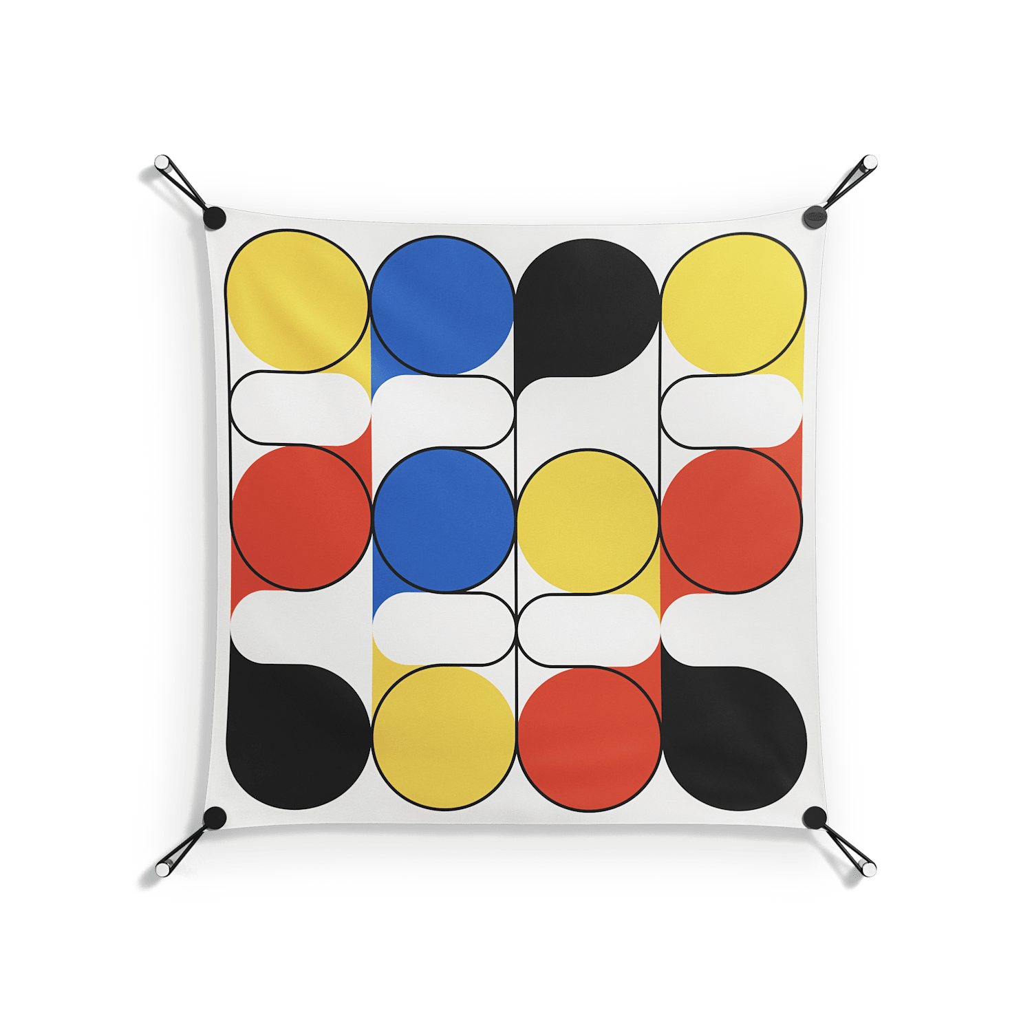 Springs - Work On Wall - Vratislav Pecka - Orange - 70 x 70 cm