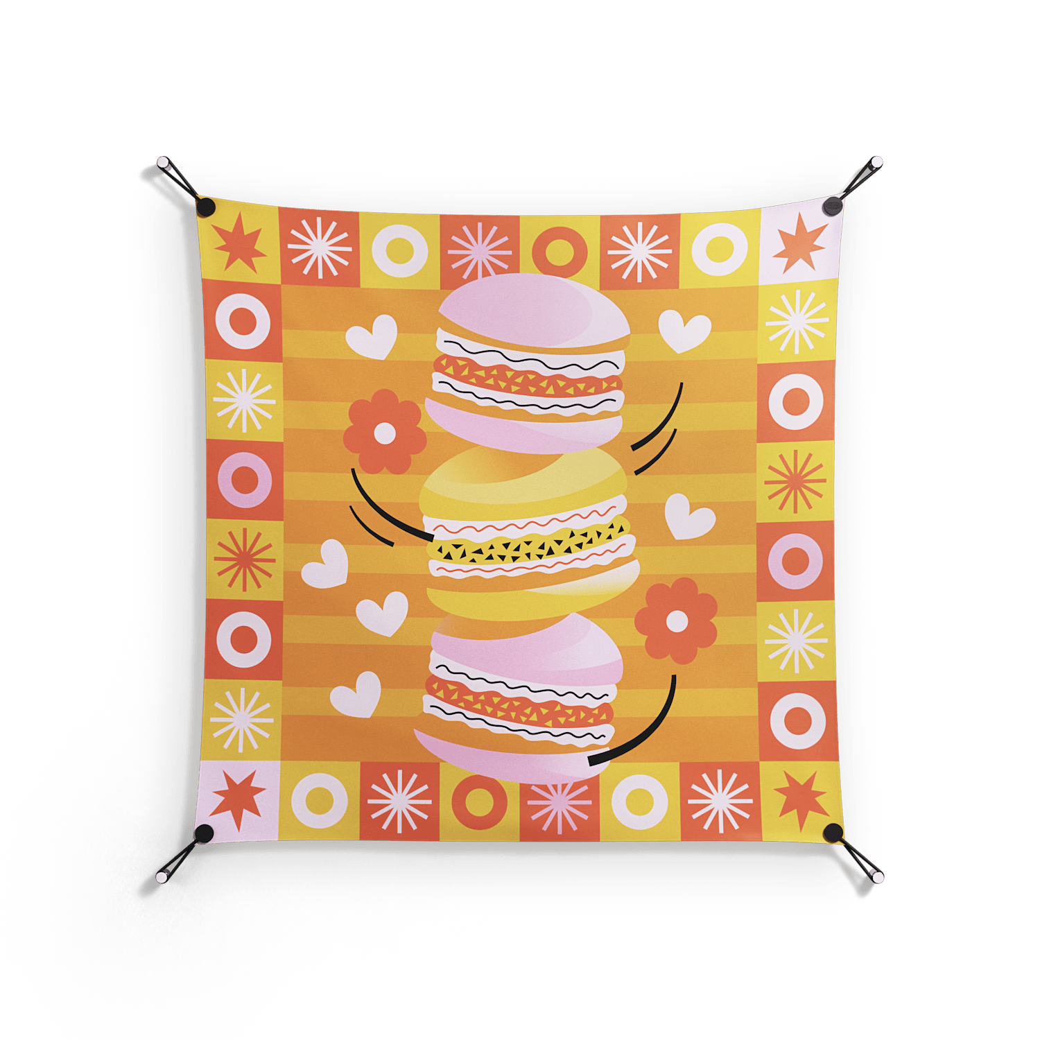 Cake - Work On Wall - Heather Zhou - Black - 90 x 90 cm