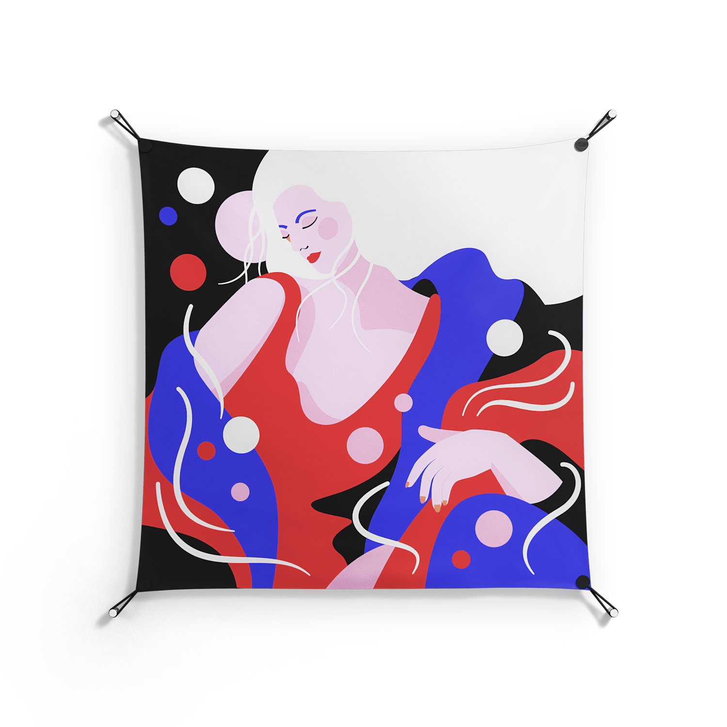 Dream - Work On Wall - Heather Zhou - Black - 90 x 90 cm