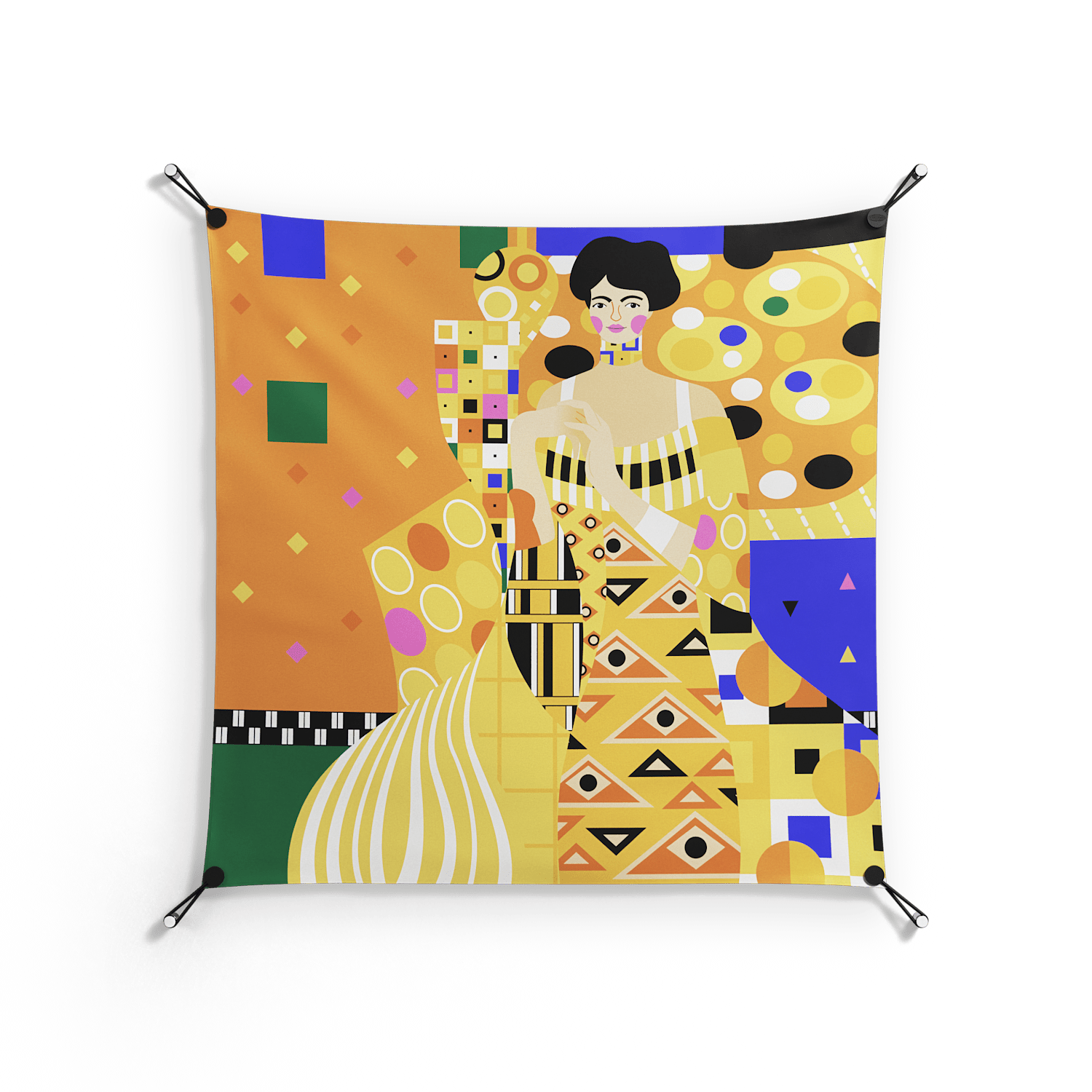Klimt - Work On Wall - Heather Zhou - Silver - 90 x 90 cm