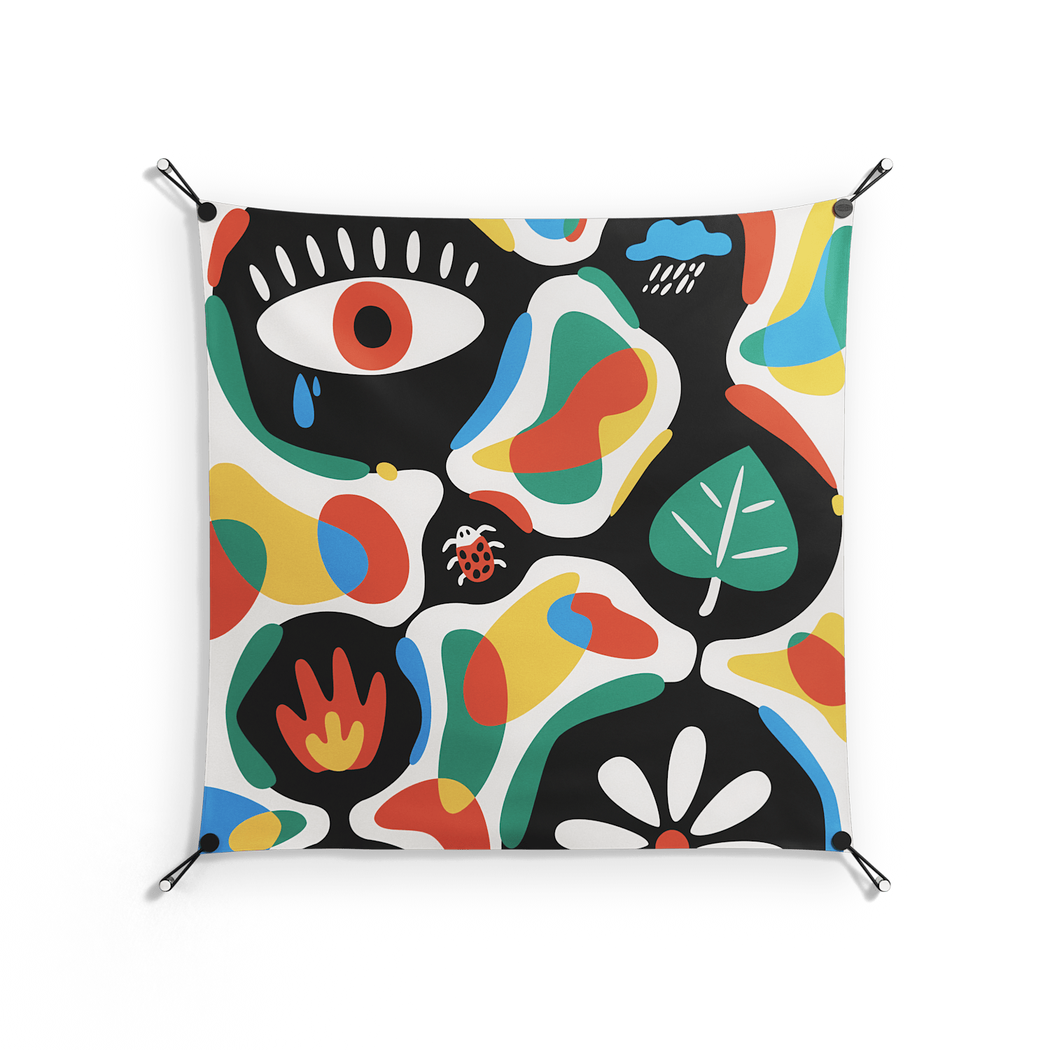 Alive - Work On Wall - Vratislav Pecka - Black - 90 x 90 cm