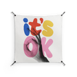Its Ok - Work On Wall - Vratislav Pecka - Orange - 90 x 90 cm