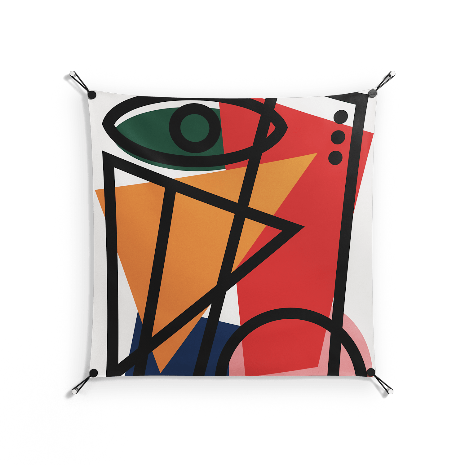 Misplaced - Work On Wall - Vratislav Pecka - Silver - 90 x 90 cm