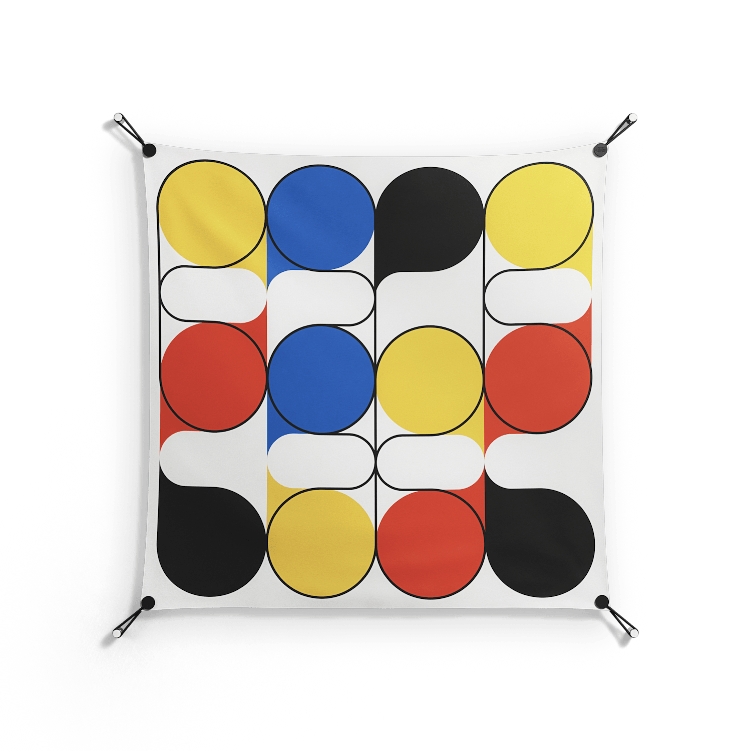 Springs - Work On Wall - Vratislav Pecka - Orange - 90 x 90 cm