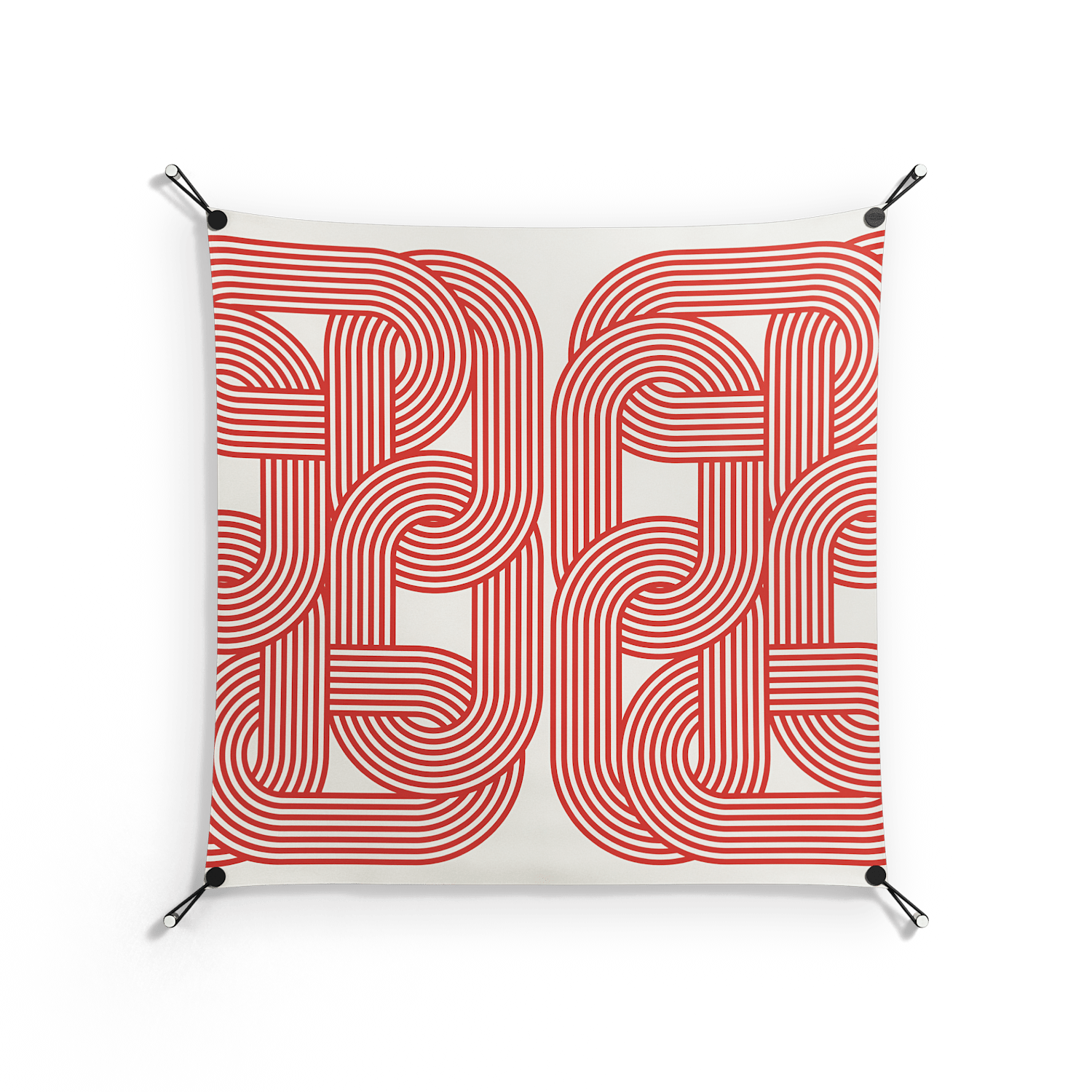 United - Work On Wall - Vratislav Pecka - Orange - 90 x 90 cm