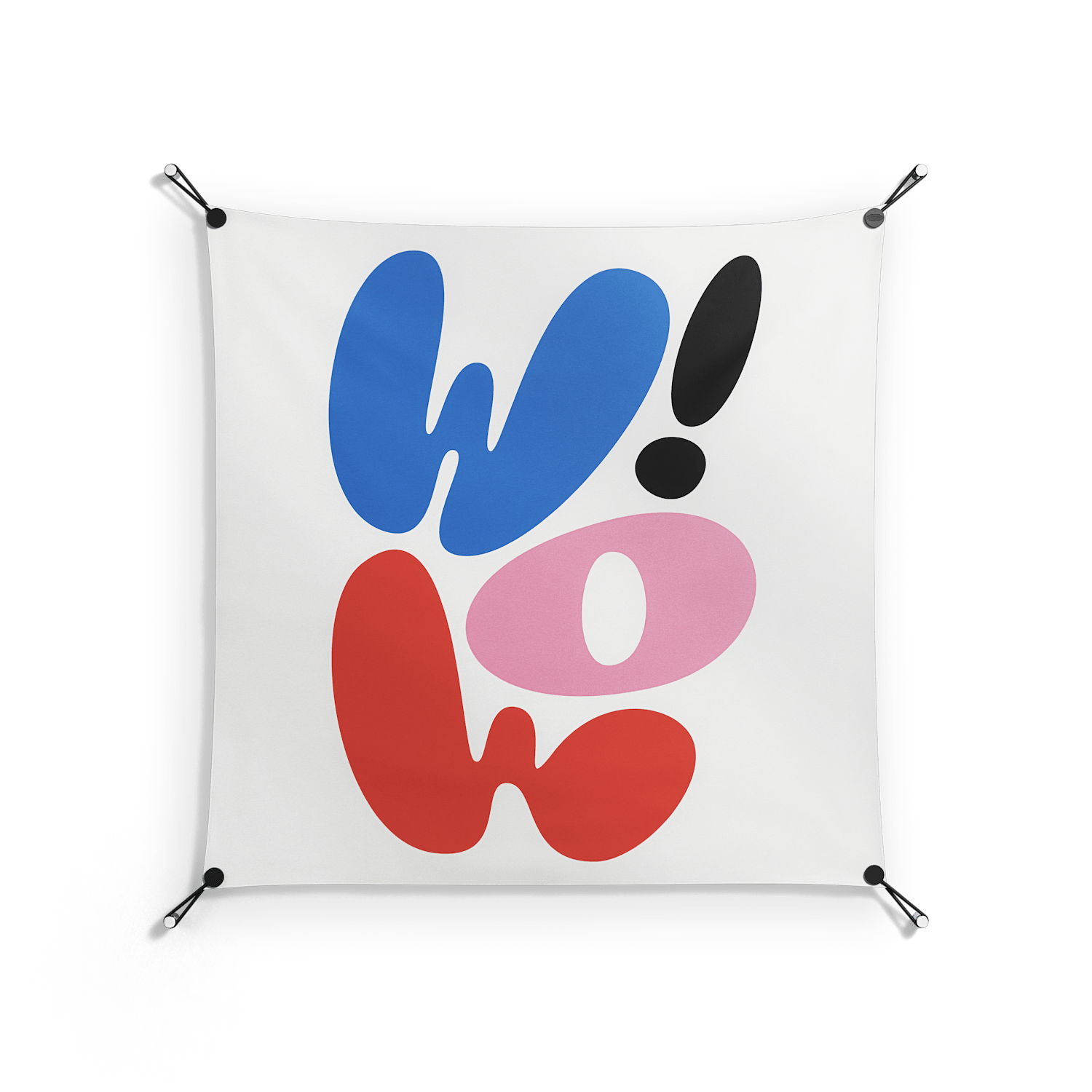 Wow - Work On Wall - Vratislav Pecka - Black - 90 x 90 cm