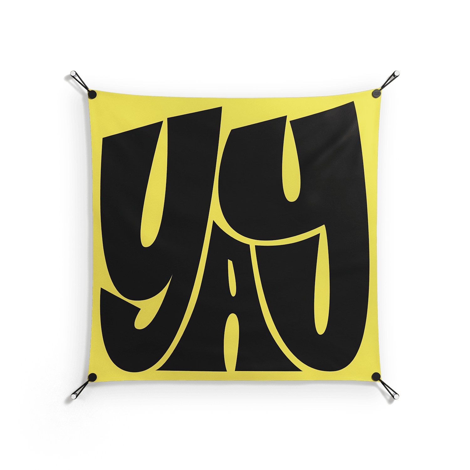 Yay - Work On Wall - Vratislav Pecka - Black - 90 x 90 cm