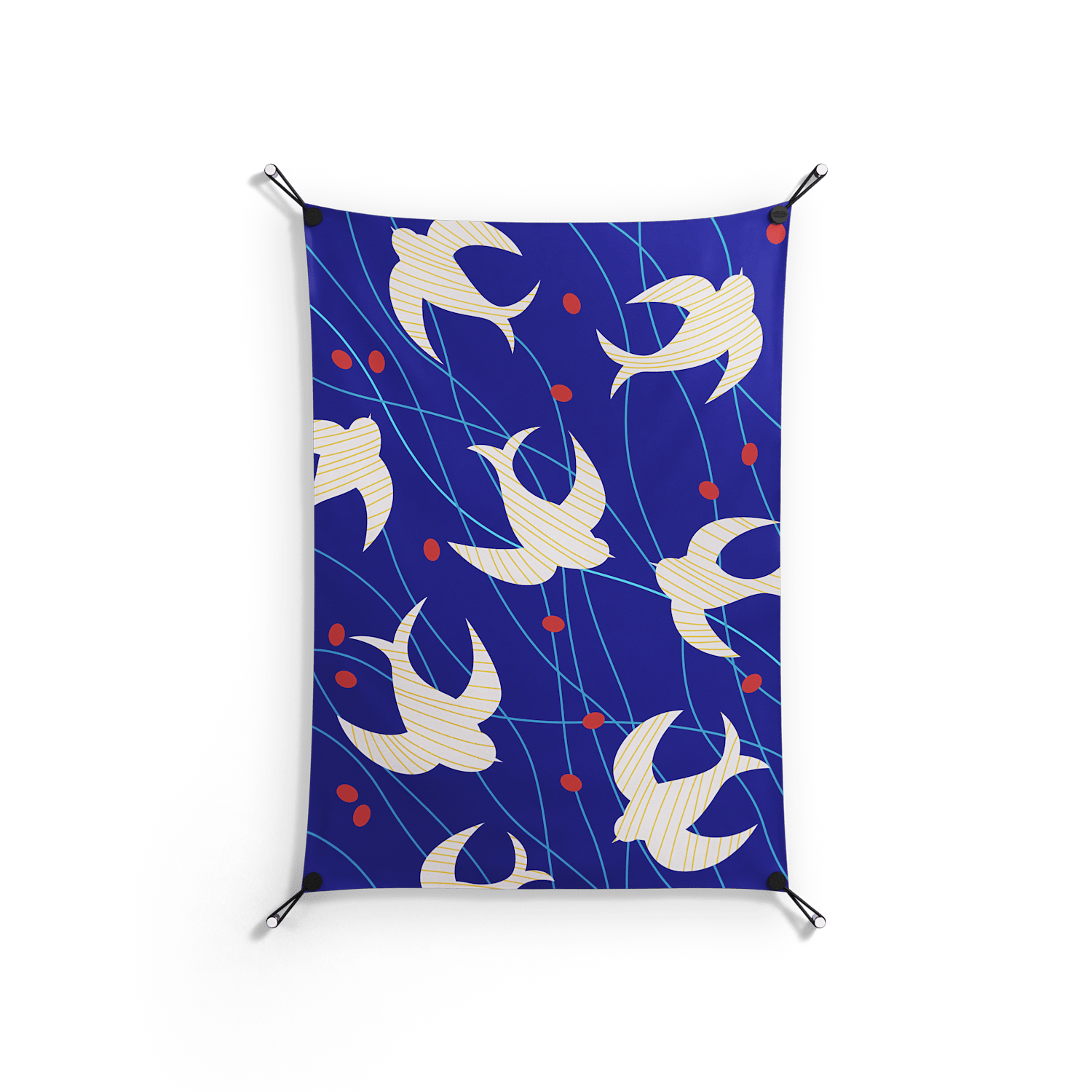 Birds A - Work On Wall - Heather Zhou - Silver - 70 x 100 cm