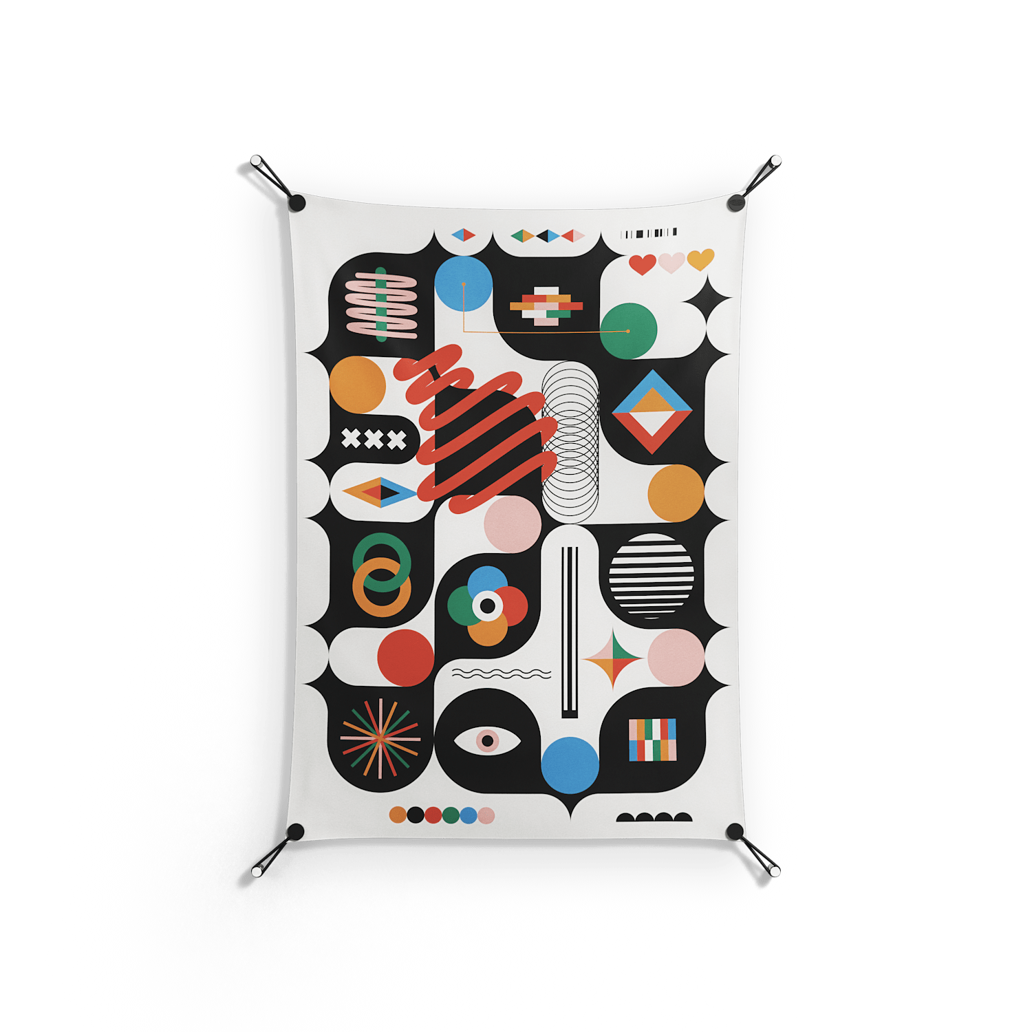 Connections - Work On Wall - Vratislav Pecka - Silver - 70 x 100 cm