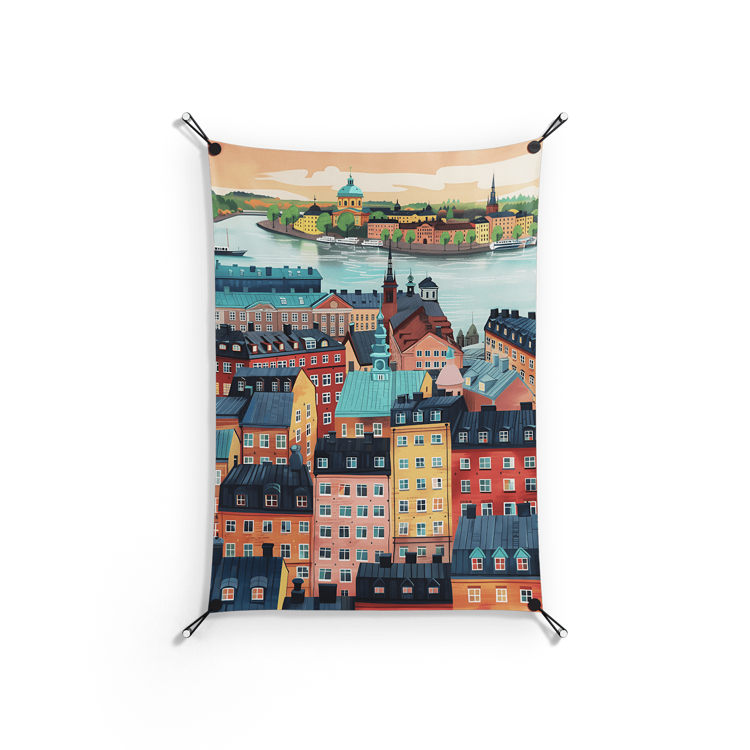 Gamla Stan - Work On Wall - Nur Rydberg - Black - 70 x 100 cm