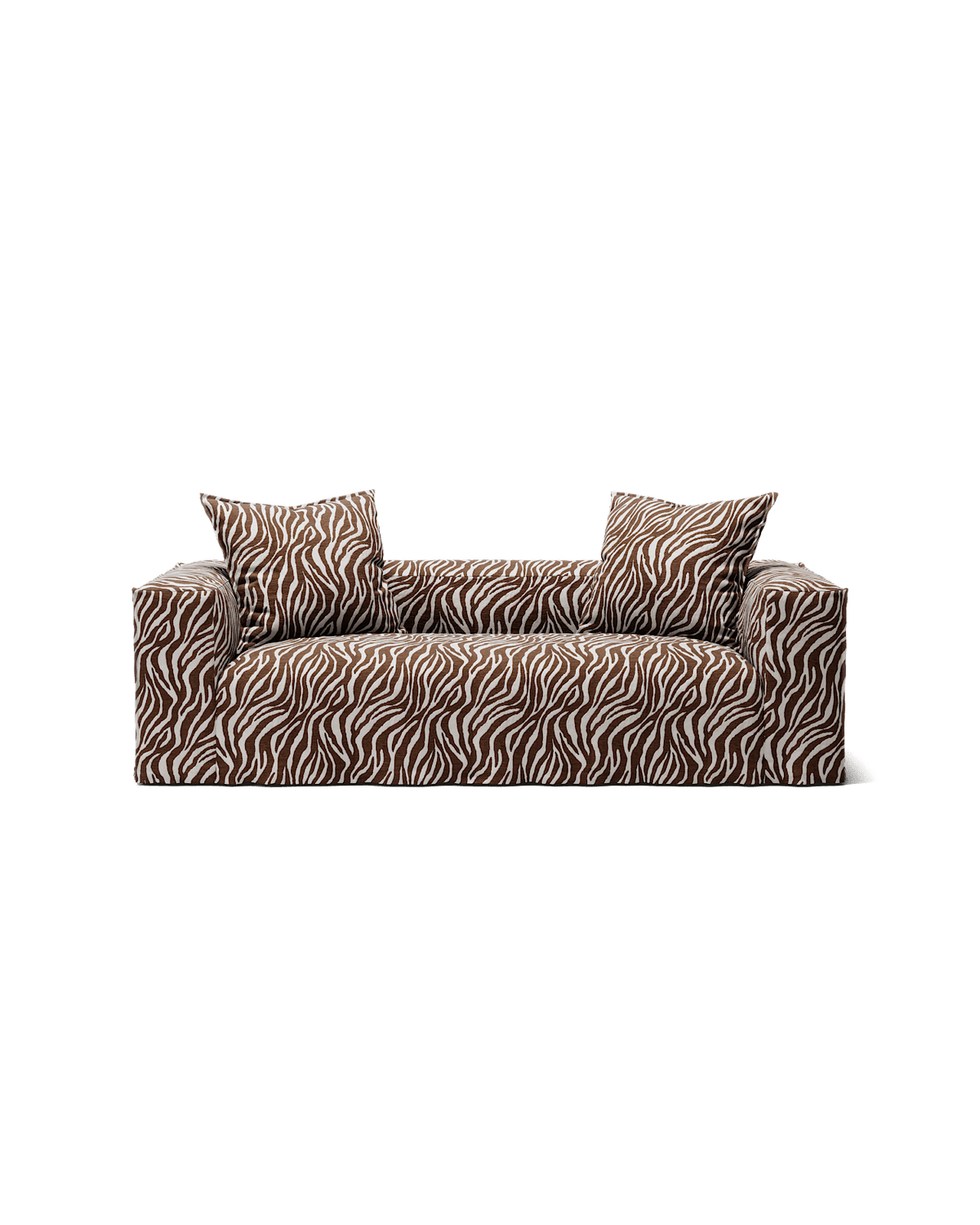 NOMAD - 2 Seat - Chenille Jacquard Zebra Brown White