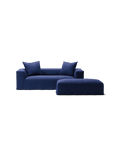 NOMAD - 2 Seater with Pouf - Brushed Cotton Dark Blue