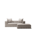 NOMAD - 2 Seater with Pouf - Textured Blend Beige