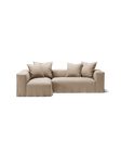 NOMAD - 3 Seater with Chaise Lounge - Left - Brushed Cotton Sandy Beige