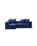 NOMAD - 3 Seater with Chaise Lounge - Left - Brushed Cotton Dark Blue