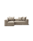 NOMAD - 3 Seater with Chaise Lounge - Left - Pure Linen Sandy Beige