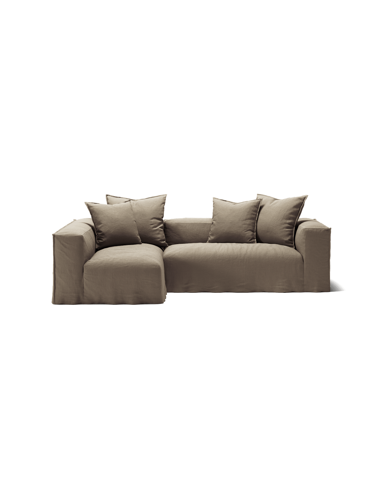 NOMAD - 3 Seater with Chaise Lounge - Left - Pure Linen Natural
