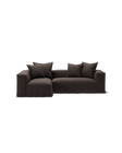 NOMAD - 3 Seater with Chaise Lounge - Left - Pure Linen Truffle Brown
