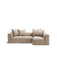 NOMAD - 3 Seater with Chaise Lounge - Right - Brushed Cotton Sandy Beige