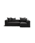 NOMAD - 3 Seater with Chaise Lounge - Right - Pure Linen Dark Charcoal