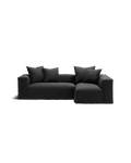 NOMAD - 3 Seater with Chaise Lounge - Right - Pure Linen Dark Charcoal