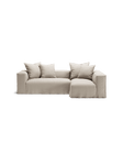 NOMAD - 3 Seater with Chaise Lounge - Right - Pure Linen Off-White