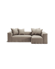 NOMAD - 3 Seater with Chaise Lounge - Right - Pure Linen Pale Gray