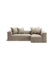 NOMAD - 3 Seater with Chaise Lounge - Right - Pure Linen Sandy Beige