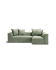 NOMAD - 3 Seater with Chaise Lounge - Right - Pure Linen Vivid Green
