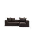 NOMAD - 3 Seater with Chaise Lounge - Right - Pure Linen Truffle Brown