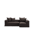 NOMAD - 3 Seater with Chaise Lounge - Right - Pure Linen Truffle Brown
