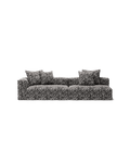 NOMAD - 3 Seat with open end - Right - Chenille Jacquard Zebra Black White