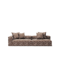 NOMAD - 3 Seat with open end - Right - Chenille Jacquard Zebra Brown White