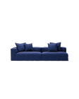NOMAD - 3 Seat with open end - Right - Brushed Cotton Dark Blue