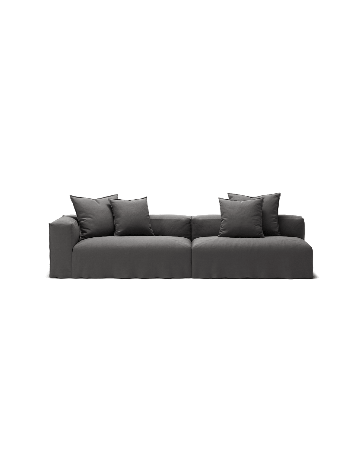 NOMAD - 3 Seat with open end - Right - Brushed Cotton Dark Gray
