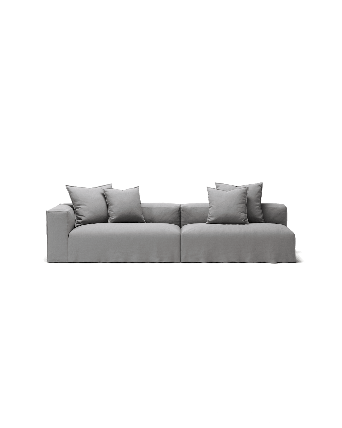 NOMAD - 3 Seat with open end - Right - Brushed Cotton Light Gray