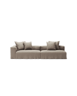 NOMAD - 3 Seat with open end - Right - Pure Linen Pale Gray