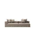 NOMAD - 3 Seat with open end - Right - Pure Linen Pale Gray