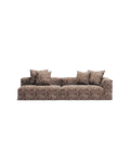 NOMAD - 3 Seat with open end - Left - Chenille Jacquard Zebra Brown White