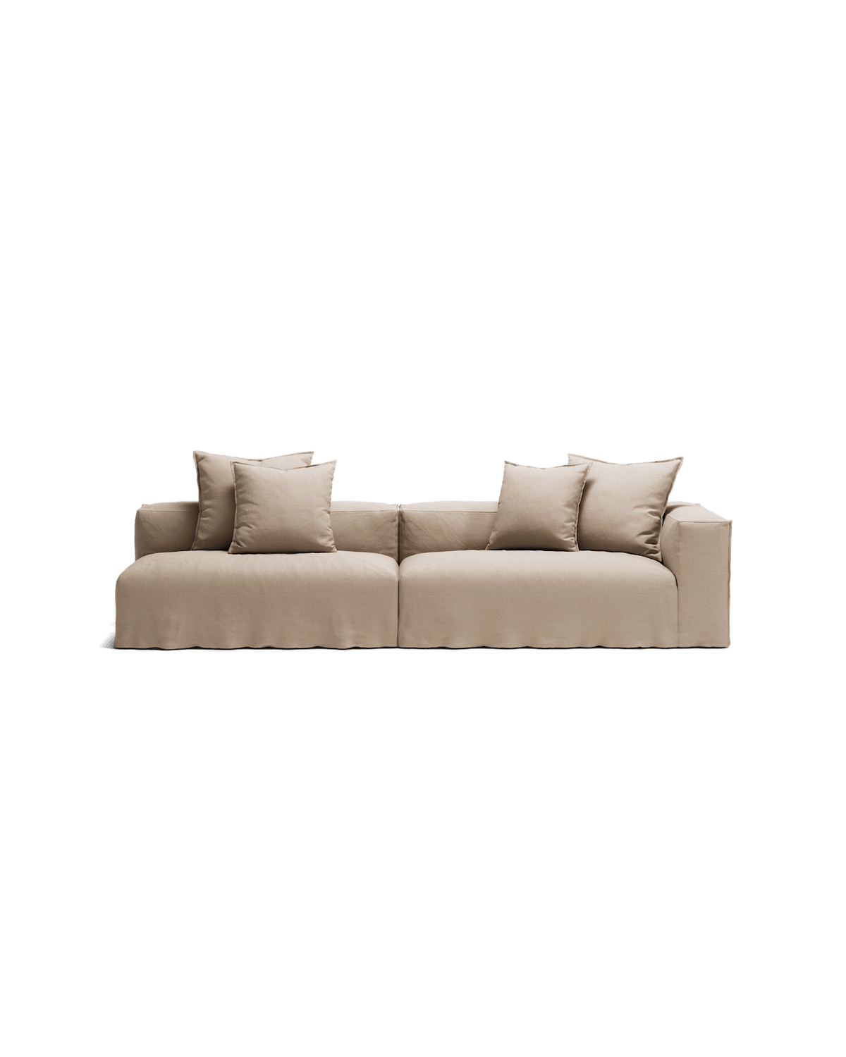 NOMAD - 3 Seat with open end - Left - Brushed Cotton Sandy Beige