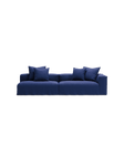 NOMAD - 3 Seat with open end - Left - Brushed Cotton Dark Blue