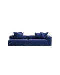 NOMAD - 3 Seat with open end - Left - Brushed Cotton Dark Blue
